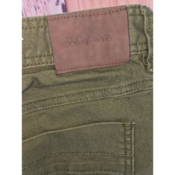 Prana‎ Mens Olive Slim Fit Jeans 42x30 Cotton Blend - Picture 6 of 9